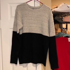 Gray and blue sweater